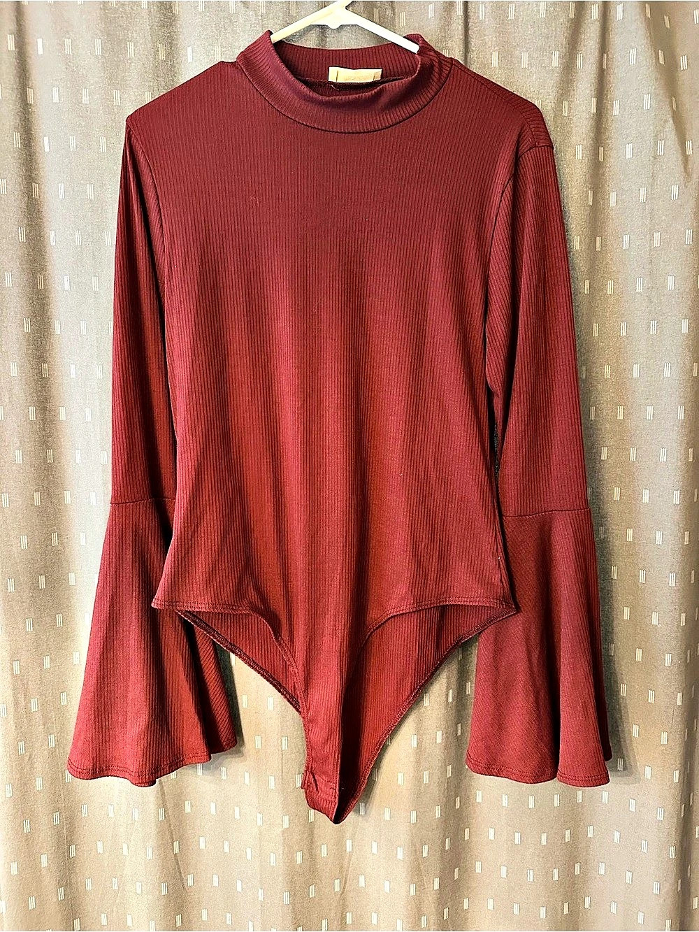 Long Sleeve Bodysuit in Red Like New